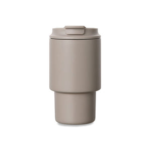 Tazza da viaggio VINGA Nagano RCS 350ML beige - personalizzabile con logo