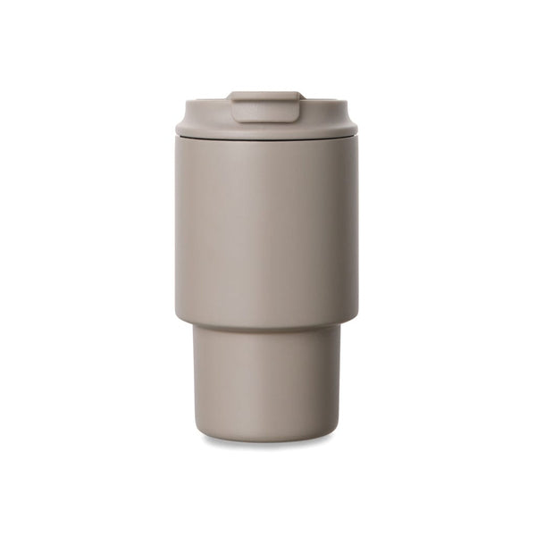 Tazza da viaggio VINGA Nagano RCS 350ML beige - personalizzabile con logo