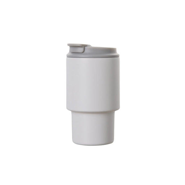 Tazza da viaggio VINGA Nagano RCS 350ML bianco - personalizzabile con logo