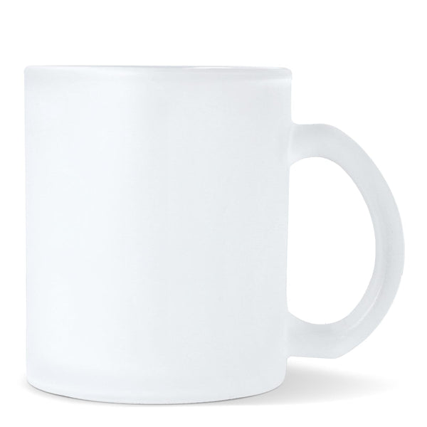 Tazza di vetro frosted subli Mallorca 335ml Trasparente - personalizzabile con logo