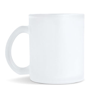 Tazza di vetro frosted subli Mallorca 335ml Trasparente - personalizzabile con logo