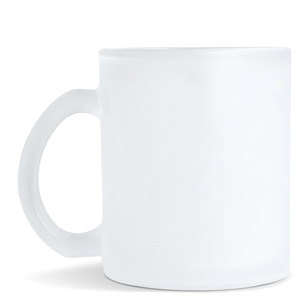 Tazza di vetro frosted subli Mallorca 335ml Trasparente - personalizzabile con logo