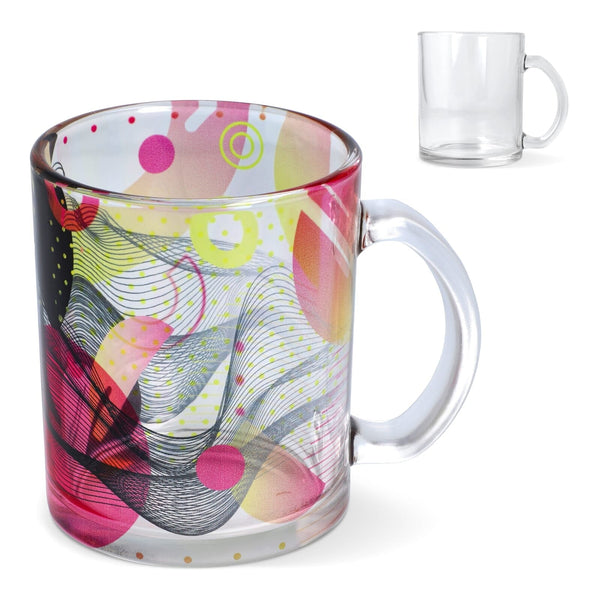Tazza di vetro subli Mallorca 335ml Trasparente - personalizzabile con logo