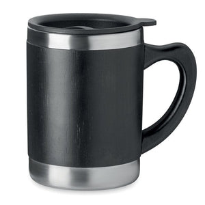 Tazza doppio strato 300ml Nero - personalizzabile con logo