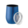 Tazza doppio strato 350 ml blu - personalizzabile con logo