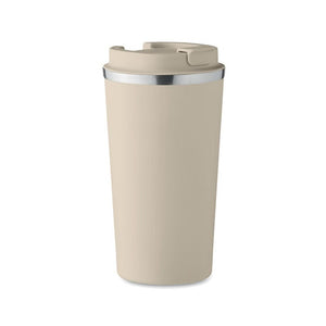 Tazza doppio strato 510 ml beige - personalizzabile con logo