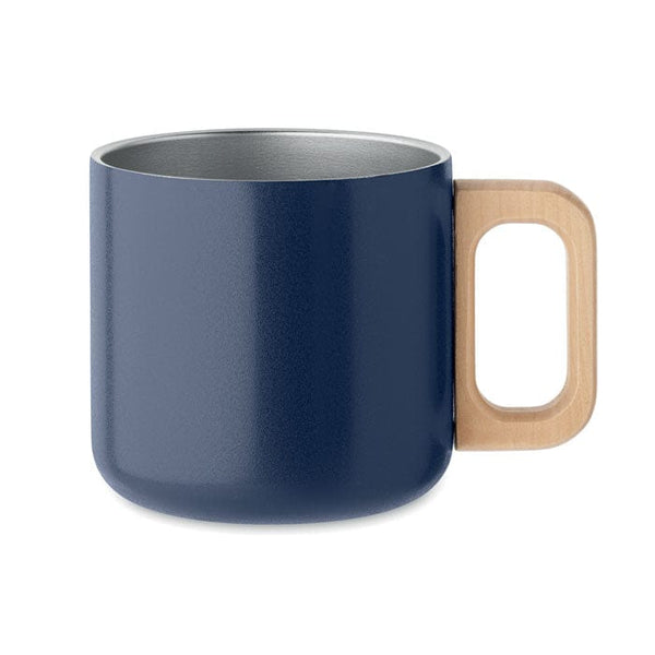 Tazza doppio strato da 350 ml Re-Inox Blu navy - personalizzabile con logo