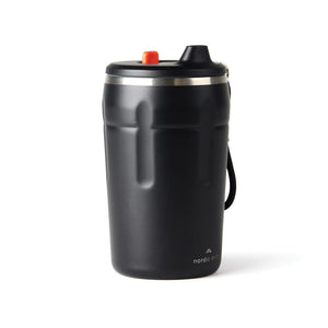 Tazza ermetica richiudibile Nordic Drift Trail RCS 350ML nero - personalizzabile con logo