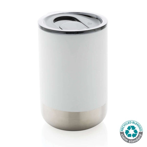 Tazza in acciaio inossidabile riciclato RCS 360ml bianco - personalizzabile con logo