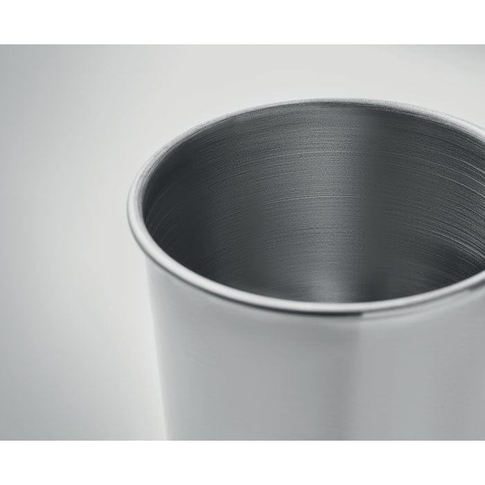 Tazza in acciaio inox 350ml color argento - personalizzabile con logo