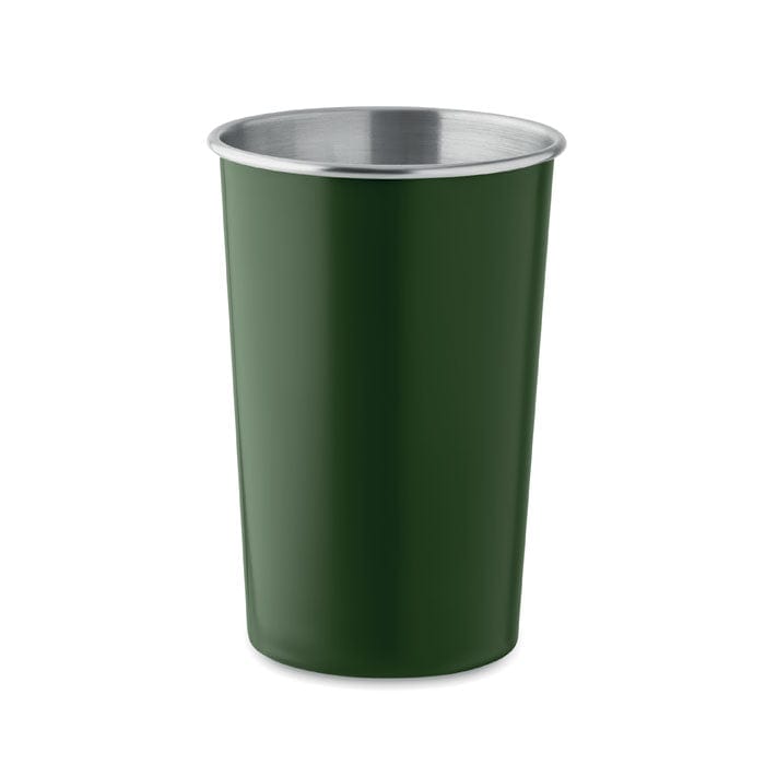 Tazza in acciaio inox riciclato Dark green - personalizzabile con logo