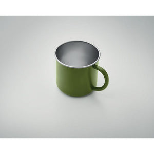 Tazza in acciaio inox riciclato con manico - personalizzabile con logo