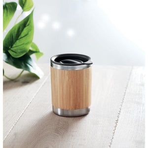 Tazza in bamboo 250 ml beige - personalizzabile con logo