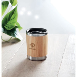 Tazza in bamboo 250 ml beige - personalizzabile con logo