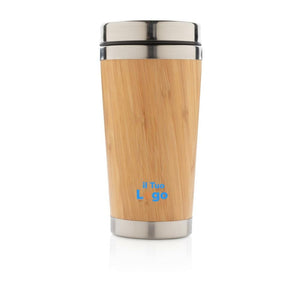 Tazza in bambù marrone - personalizzabile con logo