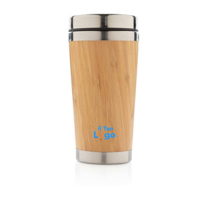 Tazza in bambù marrone - personalizzabile con logo