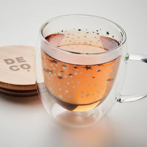 Tazza in borosilicato Trasparente - personalizzabile con logo