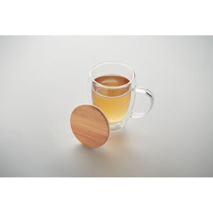 Tazza in borosilicato 8.5x11,5 cm Trasparente - personalizzabile con logo