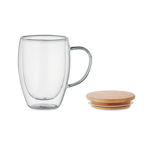 Tazza in borosilicato  8.5x13 cm Trasparente - personalizzabile con logo