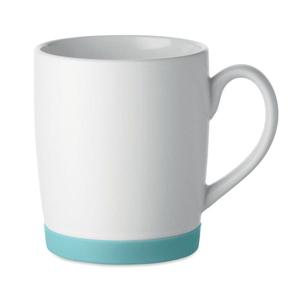 Tazza in ceramica 300 ml con base in silicone blu navy - personalizzabile con logo