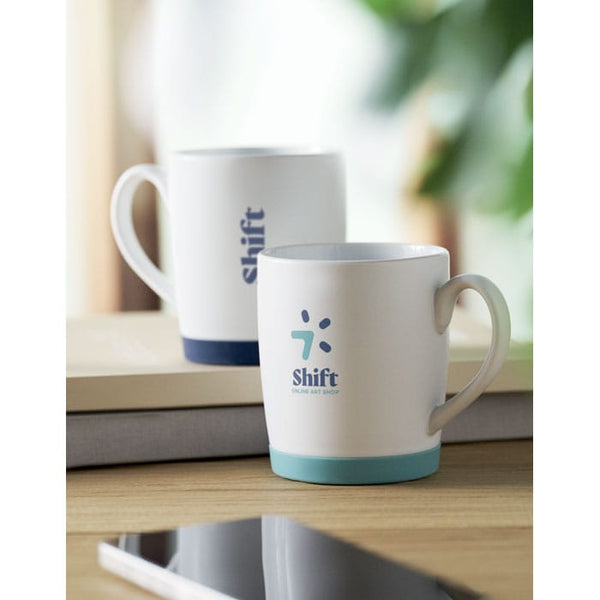 Tazza in ceramica 300 ml con base in silicone - personalizzabile con logo