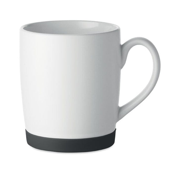 Tazza in ceramica 300 ml con base in silicone Nero - personalizzabile con logo