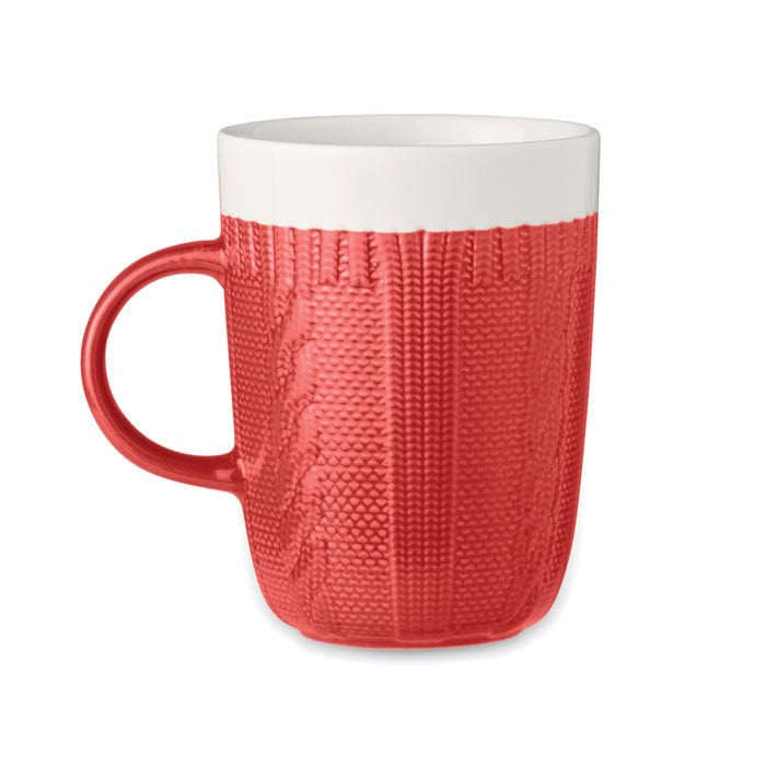 Tazza in ceramica 310 ml rosso - personalizzabile con logo