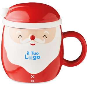 Tazza in ceramica 370 ml rosso - personalizzabile con logo