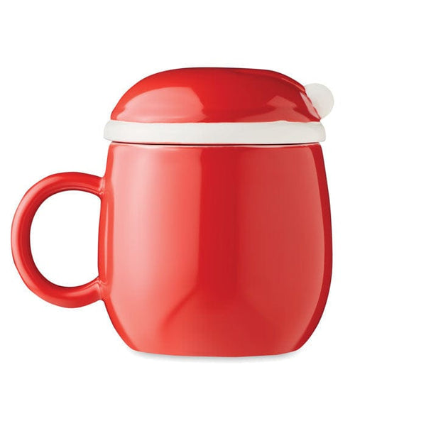 Tazza in ceramica 370 ml rosso - personalizzabile con logo