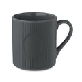 Tazza in ceramica a coste 340 ml grigio - personalizzabile con logo