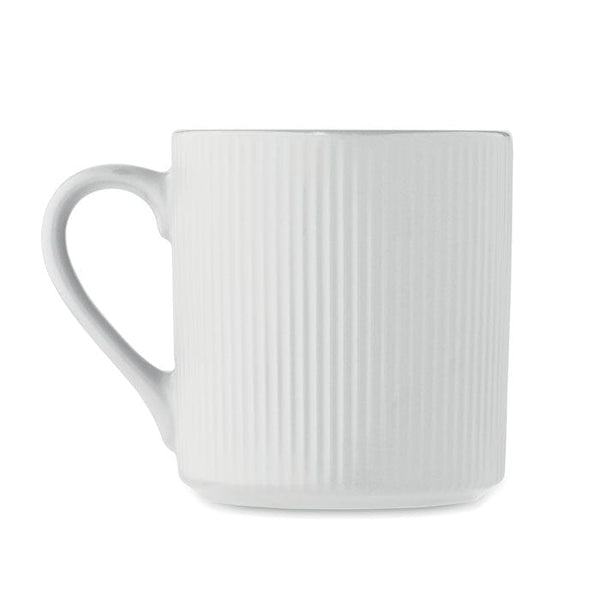 Tazza in ceramica a coste 340 ml - personalizzabile con logo