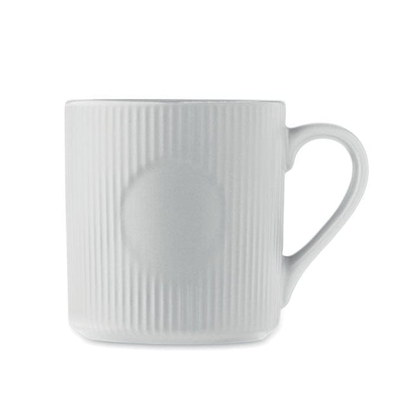 Tazza in ceramica a coste 340 ml - personalizzabile con logo