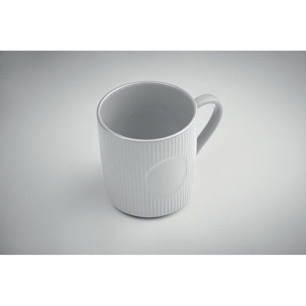 Tazza in ceramica a coste 340 ml - personalizzabile con logo