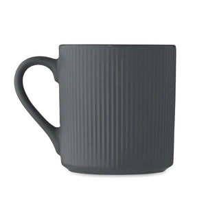 Tazza in ceramica a coste 340 ml - personalizzabile con logo