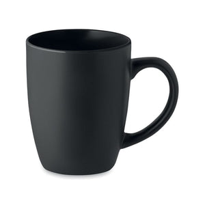 Tazza in ceramica bicolore Nero - personalizzabile con logo