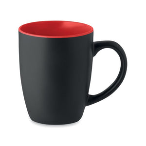 Tazza in ceramica bicolore rosso - personalizzabile con logo