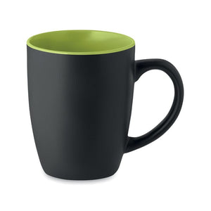 Tazza in ceramica bicolore verde calce - personalizzabile con logo