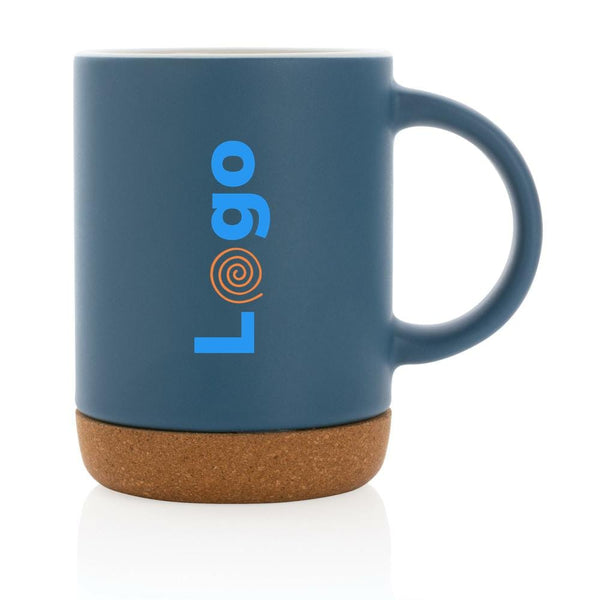 Tazza in ceramica con base in sughero - personalizzabile con logo