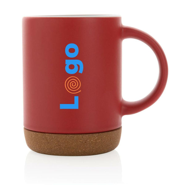 Tazza in ceramica con base in sughero - personalizzabile con logo