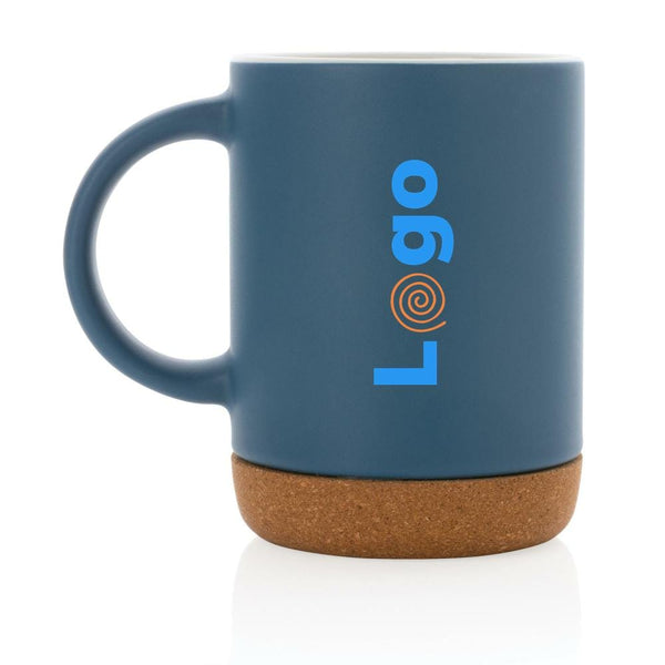 Tazza in ceramica con base in sughero - personalizzabile con logo