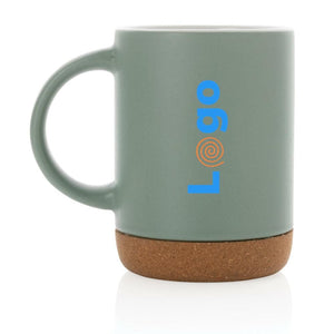 Tazza in ceramica con base in sughero - personalizzabile con logo