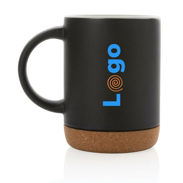 Tazza in ceramica con base in sughero - personalizzabile con logo