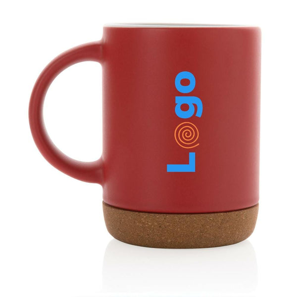 Tazza in ceramica con base in sughero - personalizzabile con logo