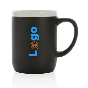 Tazza in ceramica con bordo bianco - personalizzabile con logo