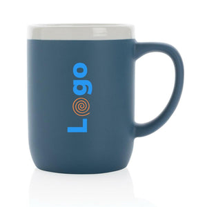 Tazza in ceramica con bordo bianco - personalizzabile con logo