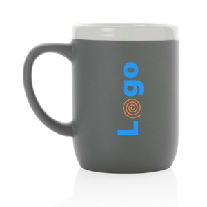 Tazza in ceramica con bordo bianco - personalizzabile con logo