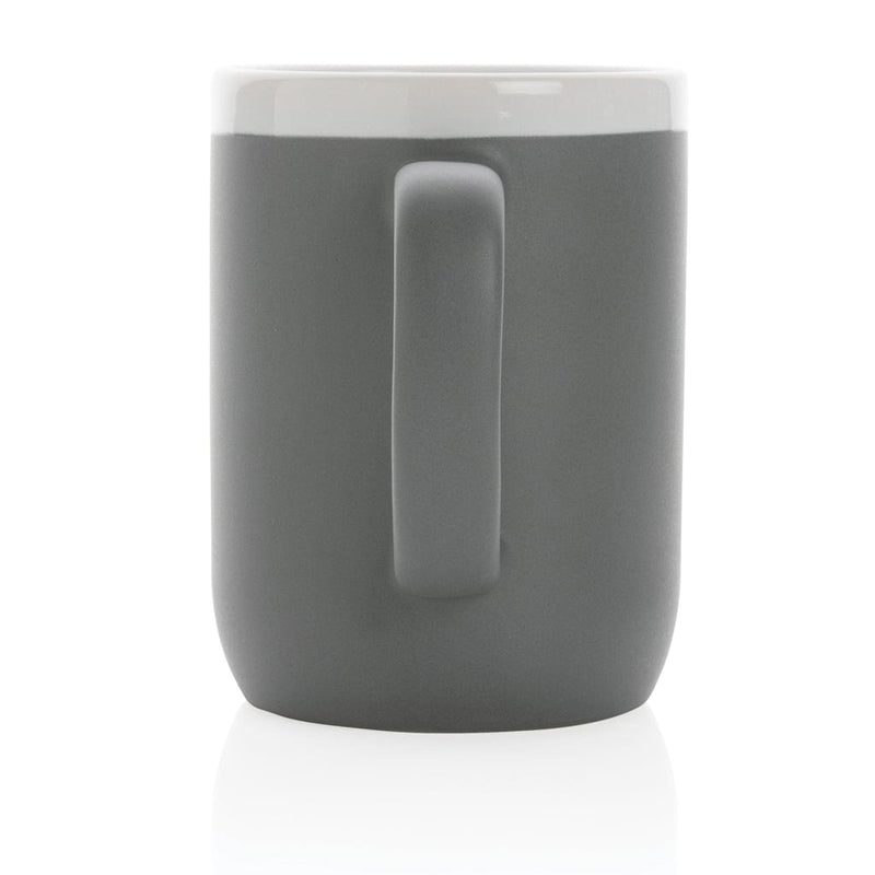 Tazza in ceramica con bordo bianco - personalizzabile con logo