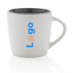 Tazza in ceramica con interni colorati - personalizzabile con logo