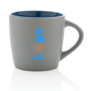 Tazza in ceramica con interni colorati - personalizzabile con logo