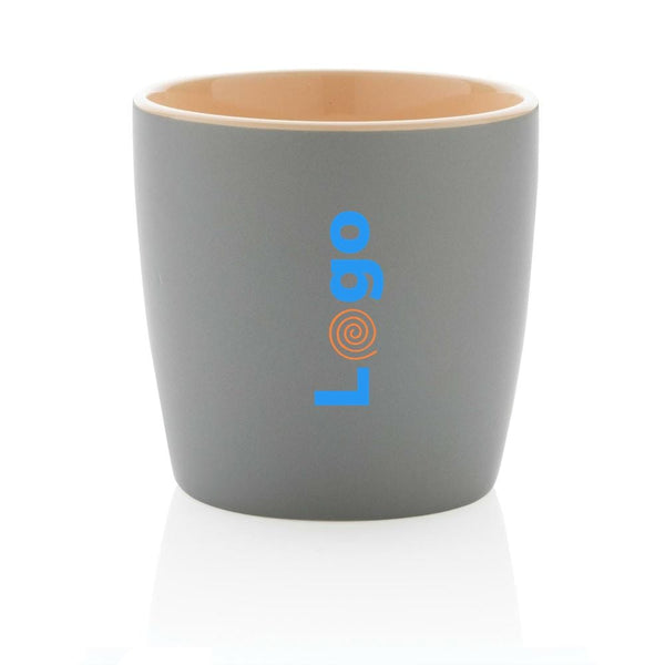 Tazza in ceramica con interni colorati - personalizzabile con logo